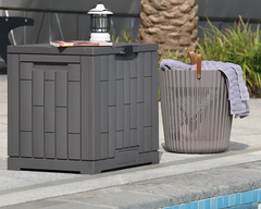 Gardeon Outdoor Storage Box Container Lockable Indoor Garden Toy Tool Shed Grey