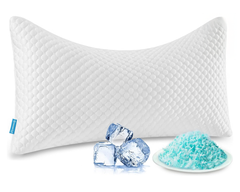 Side Sleeper Pillow – Curved Memory Foam Adjustable Cooling Pillow for Neck & Shoulder Pain Relief