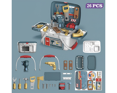 Carpenter Toy Tool Set 26pcs Carpenter Toy Tool Set with Mini Workbench for Kids