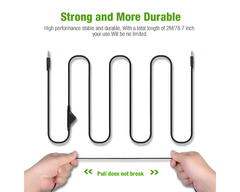 Audio Cable Cord Volume Control for Astro A10 A30 A40 Gaming Headset