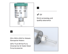 Diesel Heater Fuel Pump 12V Diesel Heater Fuel Pump for 1–5KW Parking Units