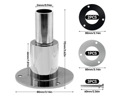 Thru Hull Exhaust Skin Fitting Tube Pipe Air-Diesel Heater