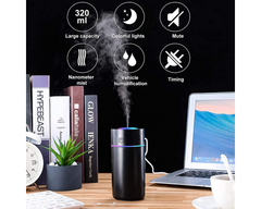 Mini Humidifier 320ml USB Portable Cool Mist Air Diffuser with Night Light Auto Shut-Off