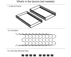 Expandable Lid & Pan Organiser Black Rack