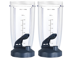 NutriBullet 32oz Cup Set – 2 Pack Tall Blender Replacement Cups with Flip Top Lids & Gaskets (600W/900W)