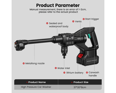 High Pressure Washer Gun Rechargeable