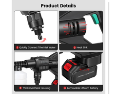 High Pressure Washer Gun Rechargeable