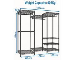 Portable Clothes Rack Wardrobe Organizer