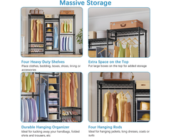 Portable Clothes Rack Wardrobe Organizer