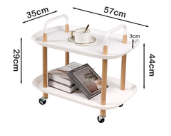 Utility Rolling Cart 2 Tiers Multi-Function Utility Rolling Cart