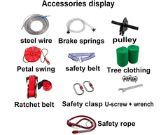 Zipline Kit for Kids 100ft Outdoor Zipline Kit with Seat & Harness