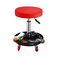 Rolling garage stool with wheels