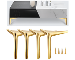 Metal Table Legs 4PCS Gold Furniture Legs for Sofas Tables Cabinets DIY Projects
