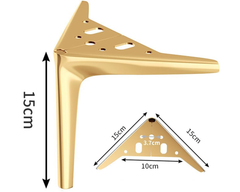 4Pcs Metal Furniture Legs 15cm-Gold