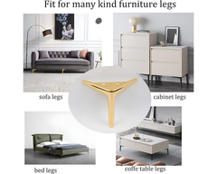 4Pcs Metal Furniture Legs 15cm-Gold