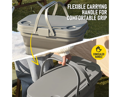Collapsible Picnic Basket with Lid
