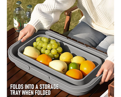 Collapsible Picnic Basket with Lid