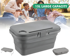 Collapsible Picnic Basket with Lid