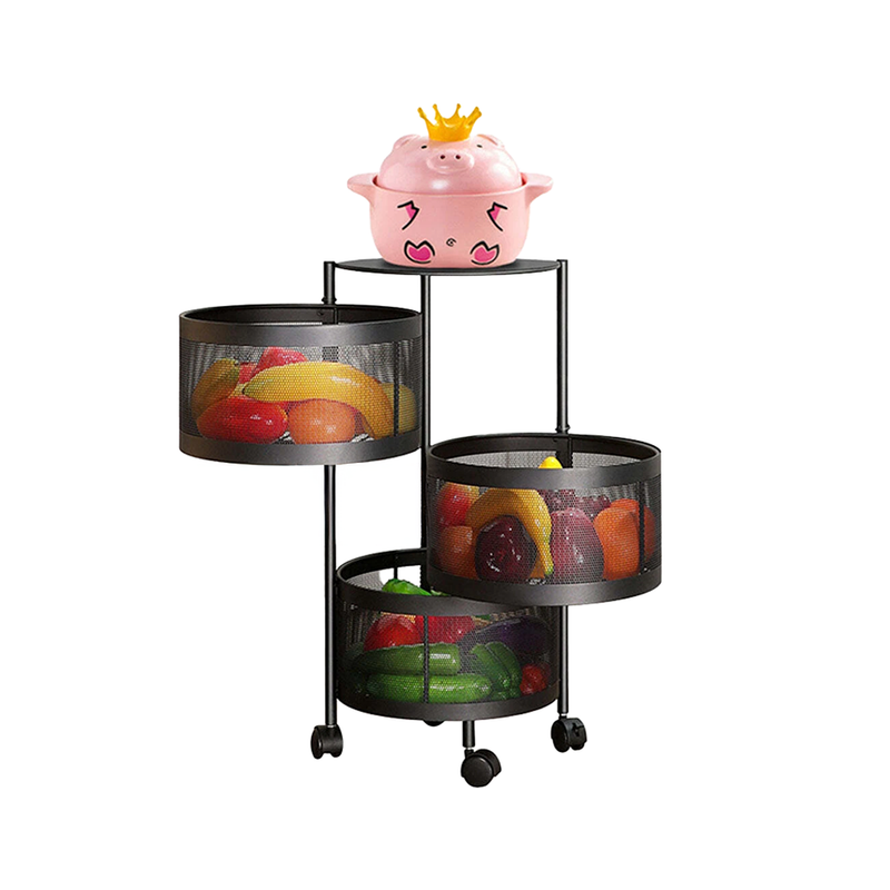 3 tier lockable trolley basket