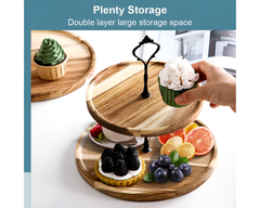 2 Tier Cake Plate Stand