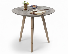 Moroccan Carved Style Round Side Table