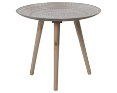 Moroccan Carved Style Round Side Table