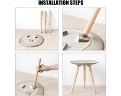 Moroccan Carved Style Round Side Table