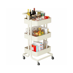 kitchen storage trolley white