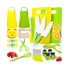 28-Piece Kids Safe Knife Set for Montessori Kitchen Tools - Kids Montessori Kitchen Tools Set