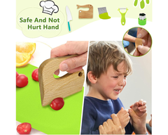 28-Piece Kids Safe Knife Set for Montessori Kitchen Tools