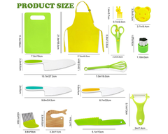 28-Piece Kids Safe Knife Set for Montessori Kitchen Tools