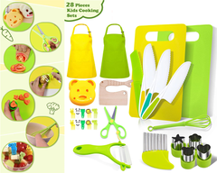 28-Piece Kids Safe Knife Set for Montessori Kitchen Tools