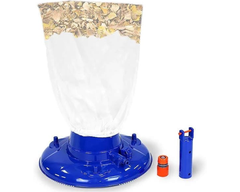 Pool leaf vacuum in use