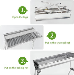 Stainless steel Charcoal BBQ Grill