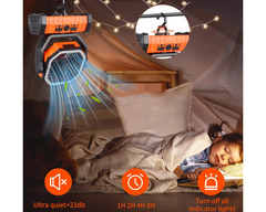 Portable Tent Camping Fan Desk Fan LED Lantern