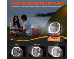 Portable Tent Camping Fan Desk Fan LED Lantern