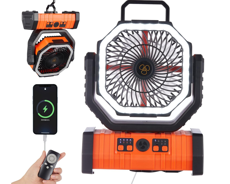 Portable Tent Camping Fan Desk Fan LED Lantern