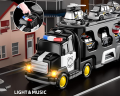 5-in-1 Police Trucks Toy Set