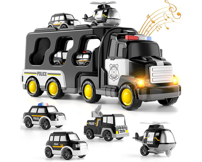 5-in-1 Police Trucks Toy Set