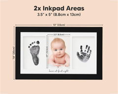 Baby foot print frame wood