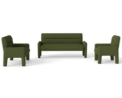 Hunter Green 3 Piece Sofa Set