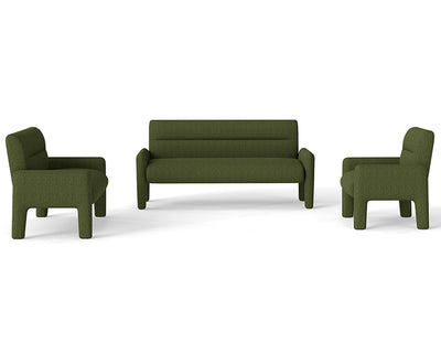 Hunter Green 3 Piece Sofa Set