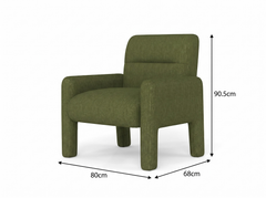 Dubai Hunter Green Single Seater Sofa