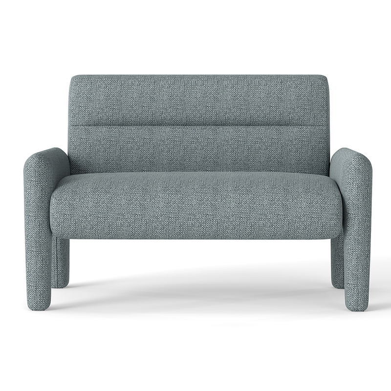 Modern 2 seater sofa in sky blue