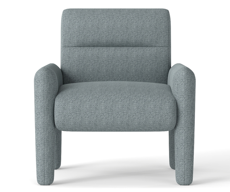 Modern single seater sofa sky blue