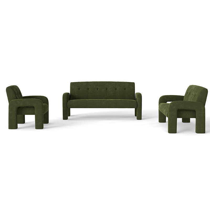 Hunter Green 3 seater sofa front