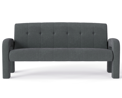 Modern 3 Seater Sofa Milan Charcoal