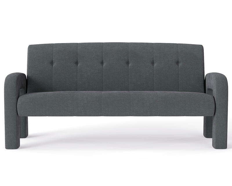 Modern 3 Seater Sofa Milan Charcoal
