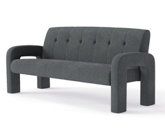 3 Piece Milan Charcoal Sofa Set