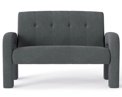 Modern 2 Seater Sofa Milan Charcoal